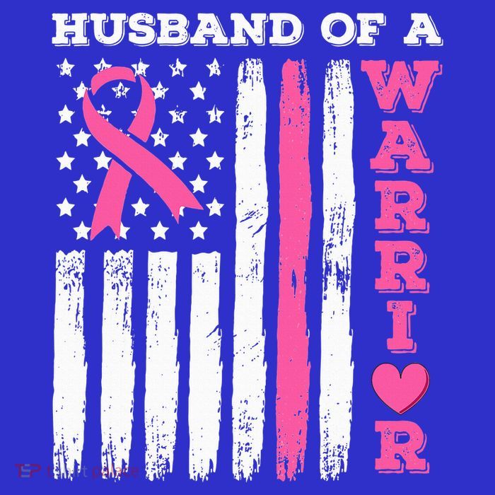 Husband Of A Warrior Breast Cancer Awareness Premium T-Shirt