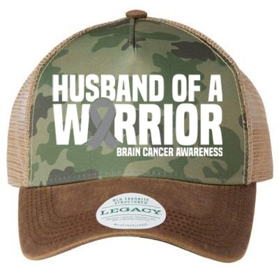 Husband Of A Warrior Grey Ribbon Brain Cancer Awareness Funny Gift Legacy Tie Dye Trucker Hat