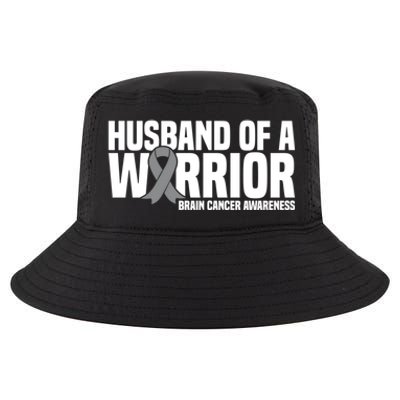 Husband Of A Warrior Grey Ribbon Brain Cancer Awareness Funny Gift Cool Comfort Performance Bucket Hat