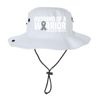 Husband Of A Warrior Grey Ribbon Brain Cancer Awareness Funny Gift Legacy Cool Fit Booney Bucket Hat