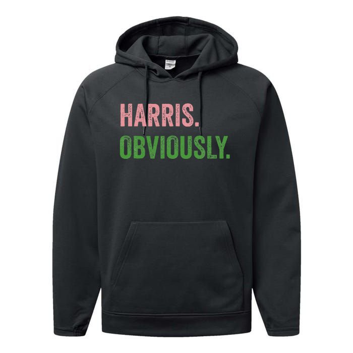 Harris. Obviously. A Vote For 2024 President Kamala Harris Performance Fleece Hoodie