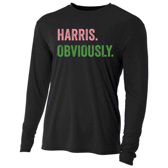 Harris. Obviously. A Vote For 2024 President Kamala Harris Cooling Performance Long Sleeve Crew