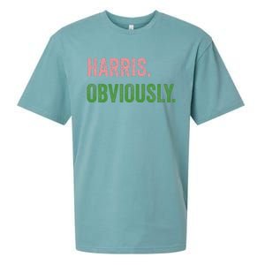 Harris. Obviously. A Vote For 2024 President Kamala Harris Sueded Cloud Jersey T-Shirt