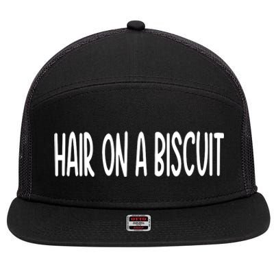 Hair On A Biscuit 7 Panel Mesh Trucker Snapback Hat