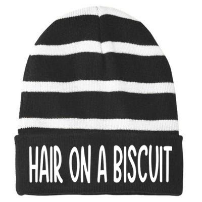 Hair On A Biscuit Striped Beanie with Solid Band