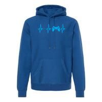 Heartbeat Of A Gamer Cute Gift Gaming Funny Gift Gamer Cool Gift Premium Hoodie