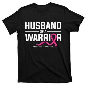 Husband Of A Warrior Breast Cancer Awareness T-Shirt