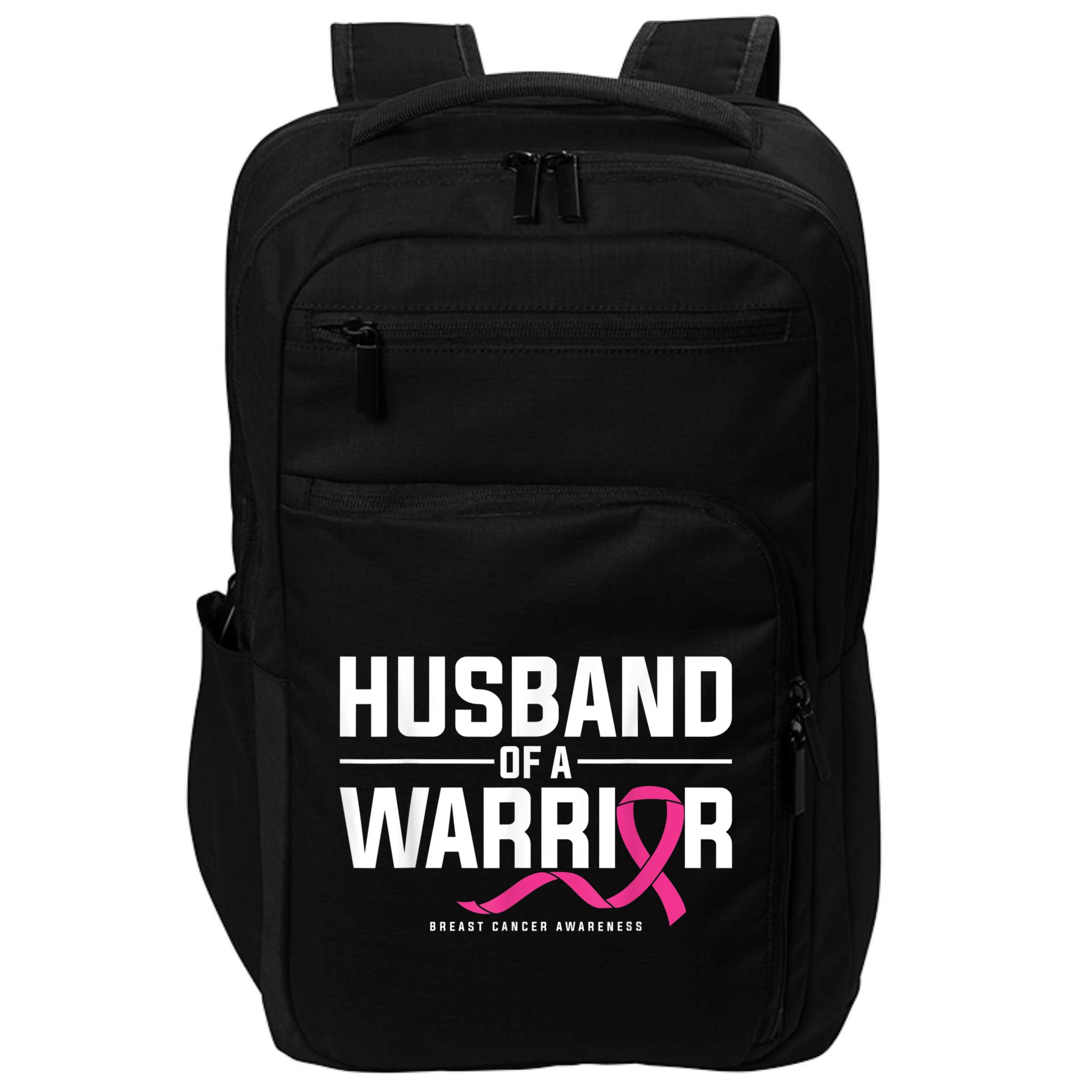 Husband Of A Warrior Breast Cancer Awareness Impact Tech Backpack