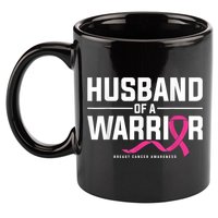 Husband Of A Warrior Breast Cancer Awareness 11oz C Handle Ceramic Mug