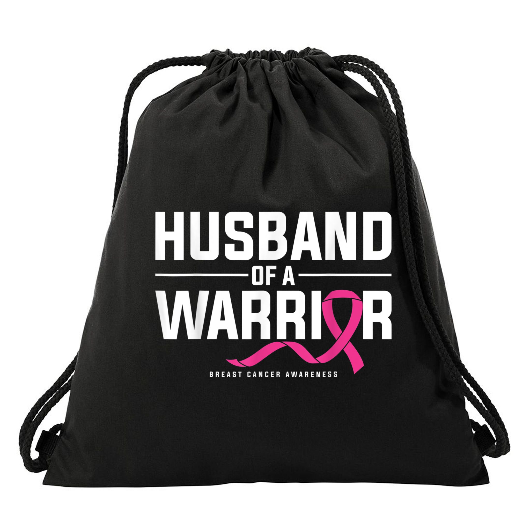 Husband Of A Warrior Breast Cancer Awareness Drawstring Bag