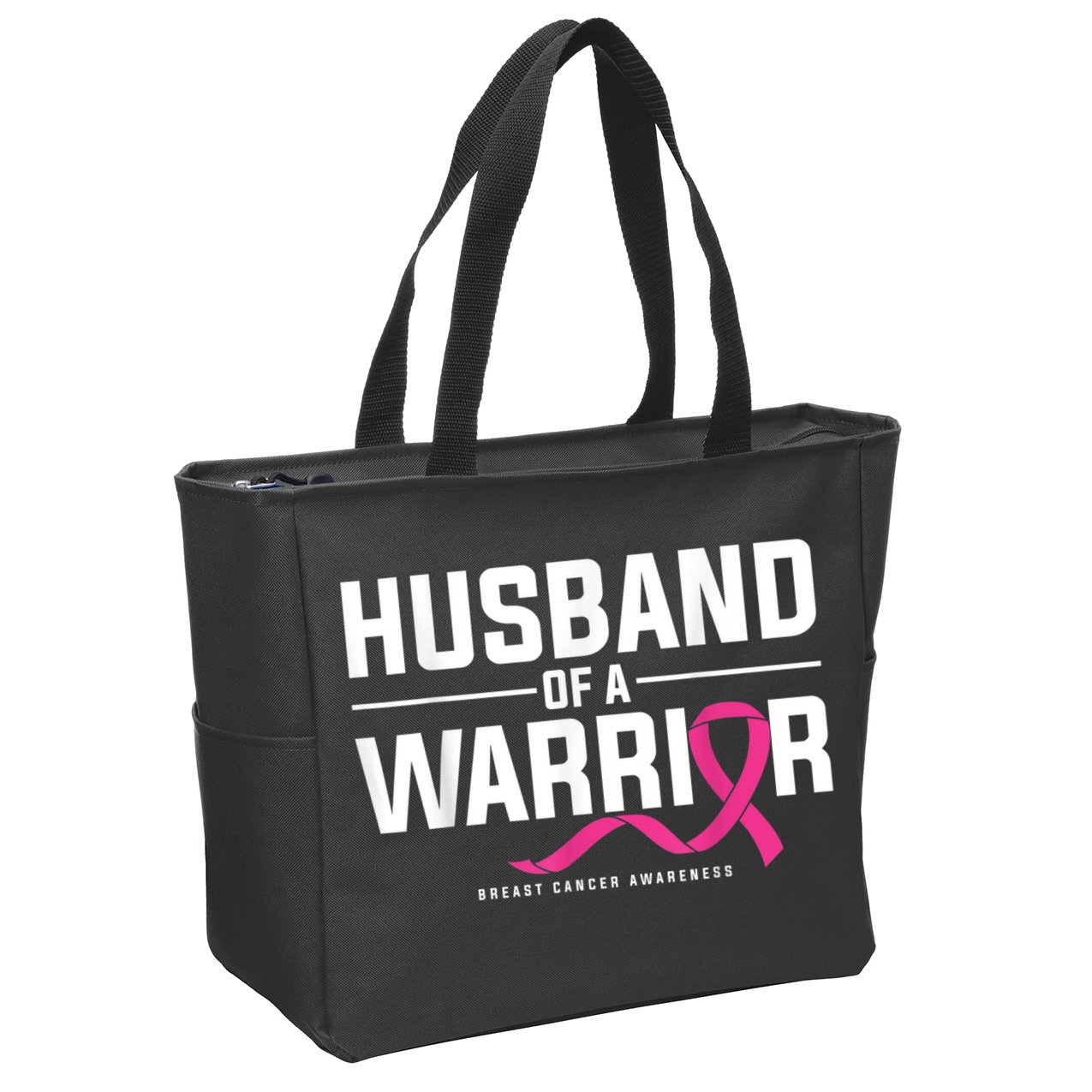 Husband Of A Warrior Breast Cancer Awareness Zip Tote Bag