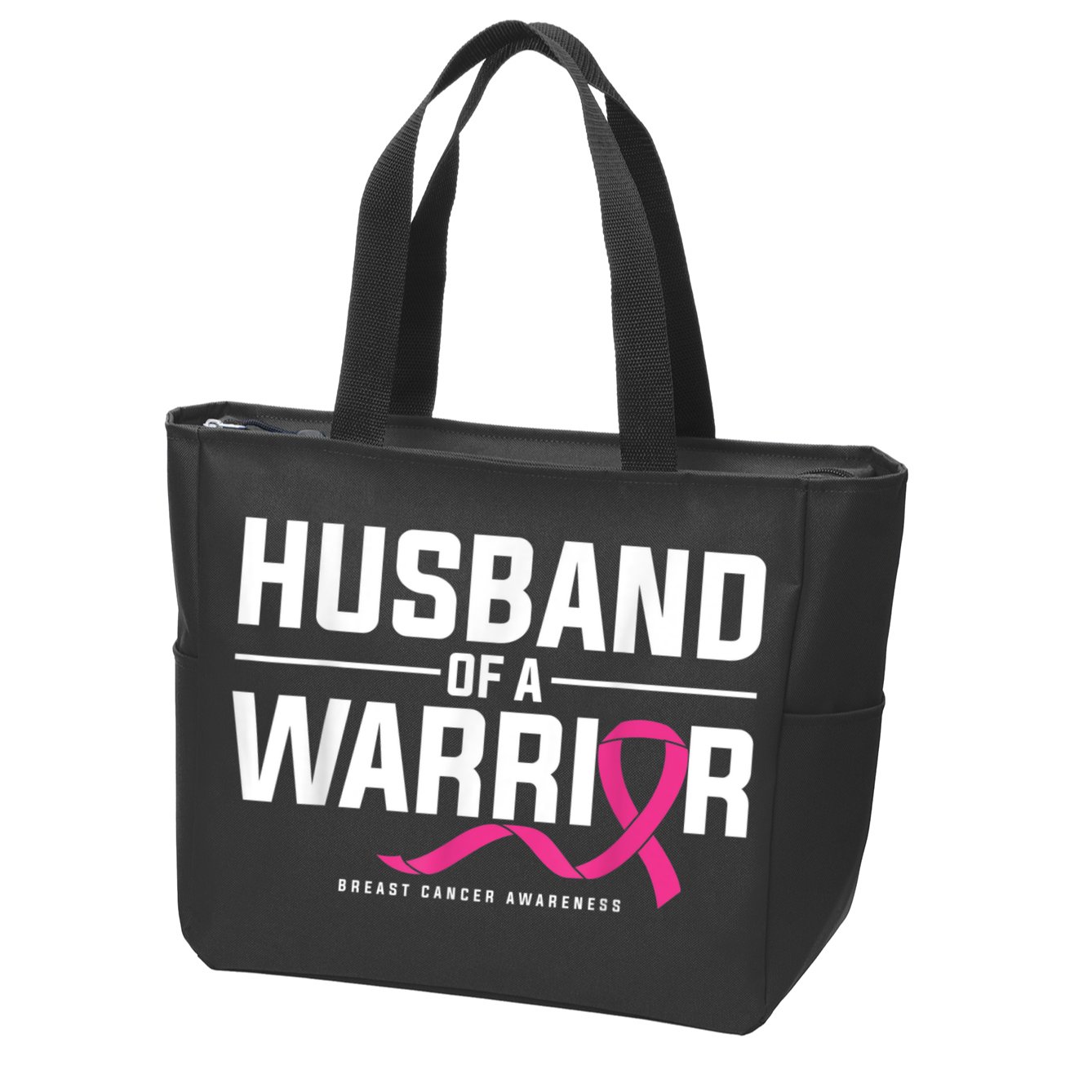 Husband Of A Warrior Breast Cancer Awareness Zip Tote Bag