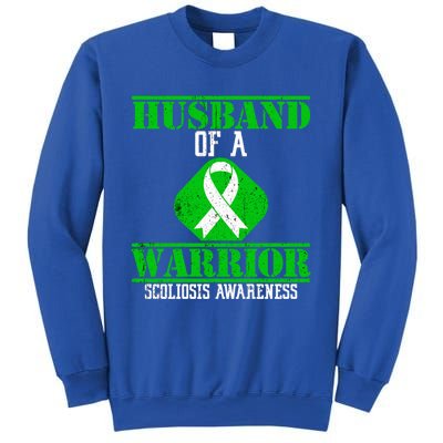 Husband Of A Scoliosis Warrior Vintage Scoliosis Awareness Gift Sweatshirt