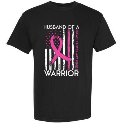 Husband Of A Warrior Breast Cancer Awareness Support Squad Garment-Dyed Heavyweight T-Shirt