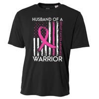 Husband Of A Warrior Breast Cancer Awareness Support Squad Cooling Performance Crew T-Shirt