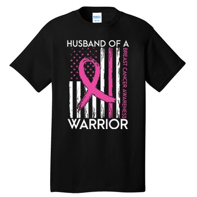 Husband Of A Warrior Breast Cancer Awareness Support Squad Tall T-Shirt