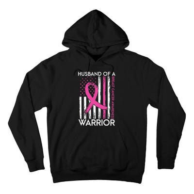 Husband Of A Warrior Breast Cancer Awareness Support Squad Tall Hoodie