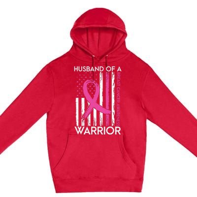 Husband Of A Warrior Breast Cancer Awareness Support Squad Premium Pullover Hoodie