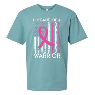 Husband Of A Warrior Breast Cancer Awareness Support Squad Sueded Cloud Jersey T-Shirt