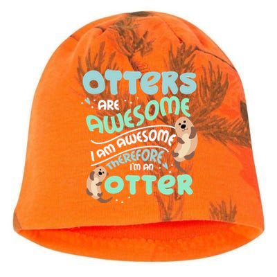 Hilarious Otters Are Awesome Gift Design 4 Otter Fans Design Gift Kati - Camo Knit Beanie