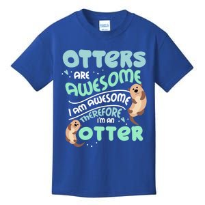 Hilarious Otters Are Awesome Gift Design 4 Otter Fans Design Gift Kids T-Shirt