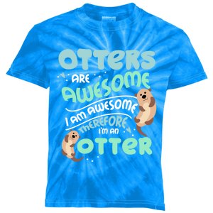 Hilarious Otters Are Awesome Gift Design 4 Otter Fans Design Gift Kids Tie-Dye T-Shirt