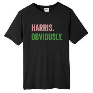 Harris Obviously A Vote For 2024 President Kamala Harris Gift Tall Fusion ChromaSoft Performance T-Shirt