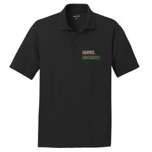 Harris Obviously A Vote For 2024 President Kamala Harris Gift PosiCharge RacerMesh Polo