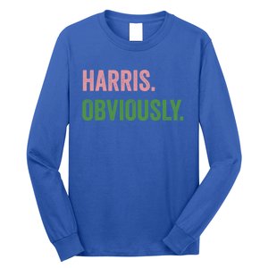 Harris Obviously A Vote For 2024 President Kamala Harris Gift Long Sleeve Shirt