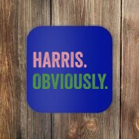 Harris Obviously A Vote For 2024 President Kamala Harris Gift Coaster