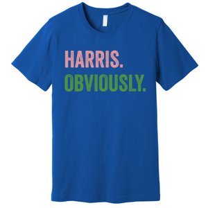 Harris Obviously A Vote For 2024 President Kamala Harris Gift Premium T-Shirt