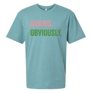 Harris Obviously A Vote For 2024 President Kamala Harris Gift Sueded Cloud Jersey T-Shirt