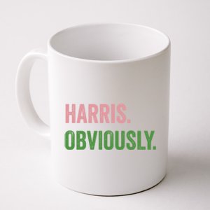 Harris Obviously A Vote For 2024 President Kamala Harris Gift Coffee Mug