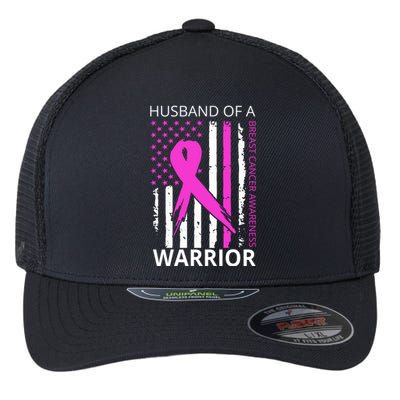 Husband Of A Warrior Breast Cancer Awareness Flexfit Unipanel Trucker Cap