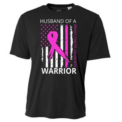 Husband Of A Warrior Breast Cancer Awareness Cooling Performance Crew T-Shirt