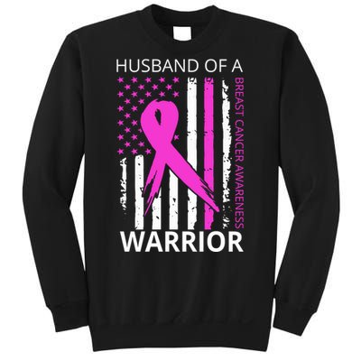 Husband Of A Warrior Breast Cancer Awareness Sweatshirt