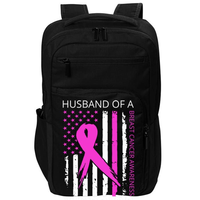 Husband Of A Warrior Breast Cancer Awareness Impact Tech Backpack