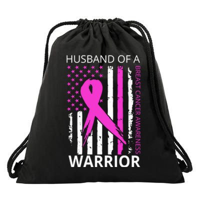 Husband Of A Warrior Breast Cancer Awareness Drawstring Bag