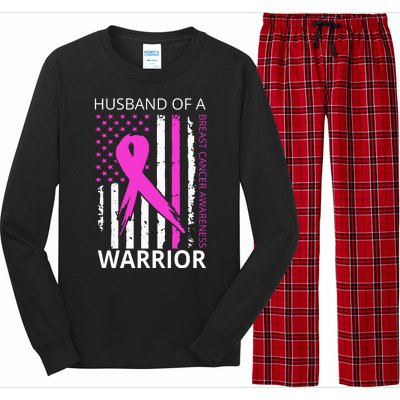 Husband Of A Warrior Breast Cancer Awareness Long Sleeve Pajama Set