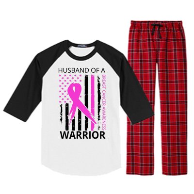 Husband Of A Warrior Breast Cancer Awareness Raglan Sleeve Pajama Set