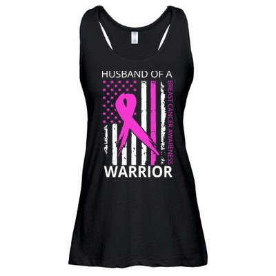 Husband Of A Warrior Breast Cancer Awareness Ladies Essential Flowy Tank
