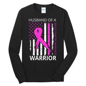 Husband Of A Warrior Breast Cancer Awareness Tall Long Sleeve T-Shirt