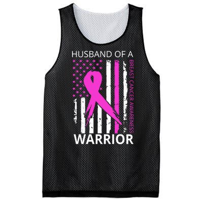 Husband Of A Warrior Breast Cancer Awareness Mesh Reversible Basketball Jersey Tank