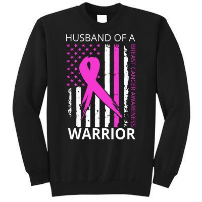 Husband Of A Warrior Breast Cancer Awareness Tall Sweatshirt