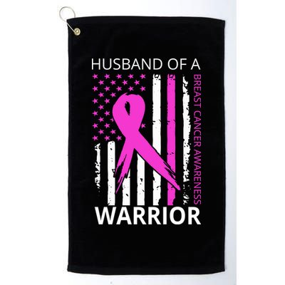 Husband Of A Warrior Breast Cancer Awareness Golf Towel