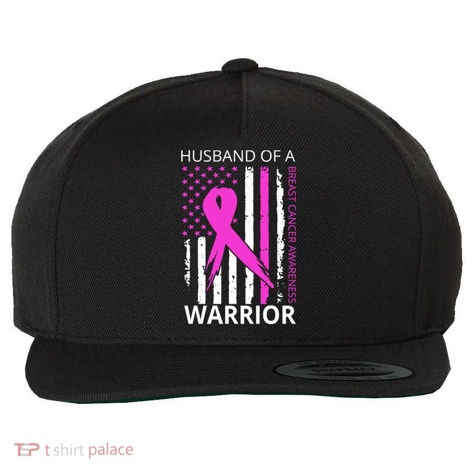 Husband Of A Warrior Breast Cancer Awareness Wool Snapback Cap