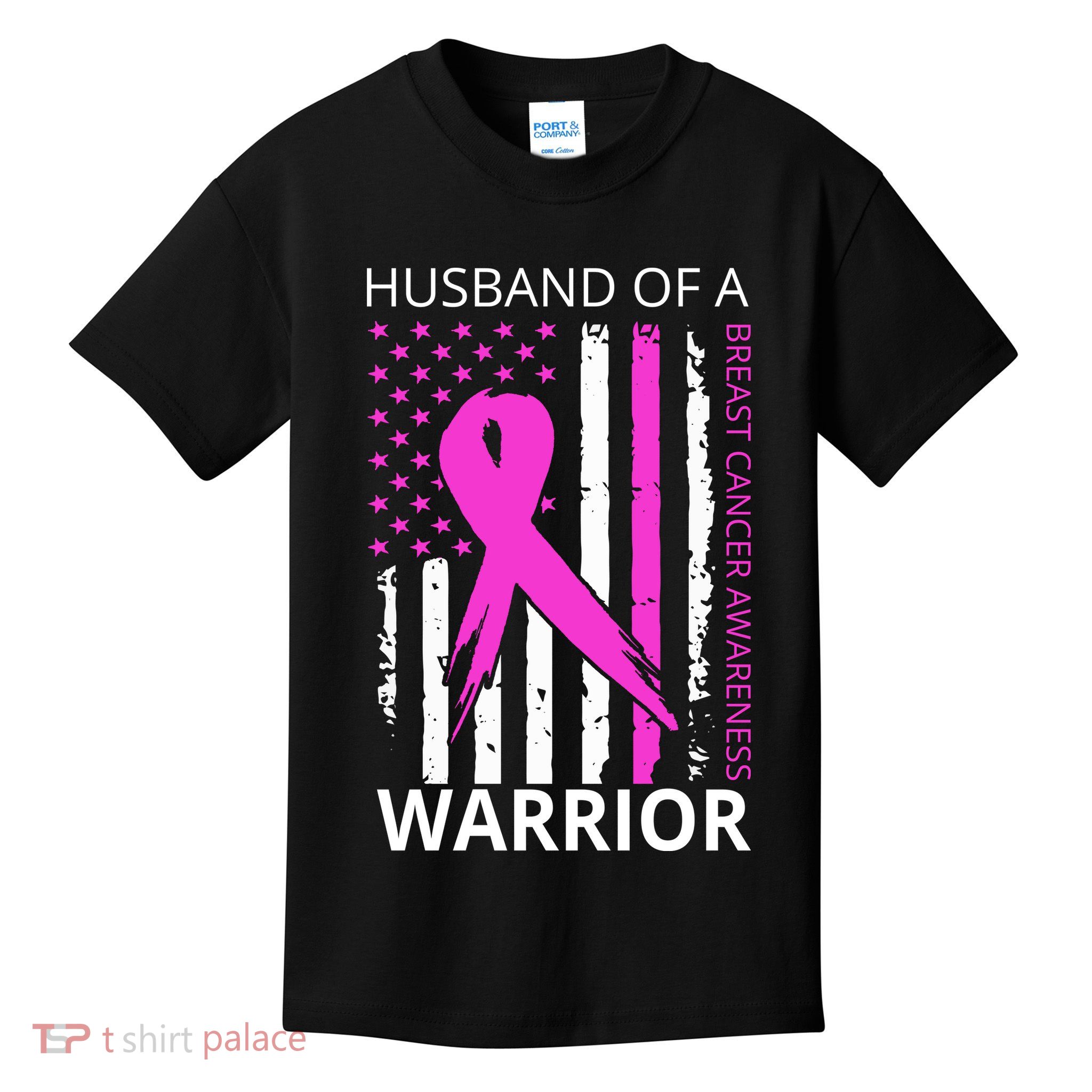 Husband Of A Warrior Breast Cancer Awareness Kids T-Shirt