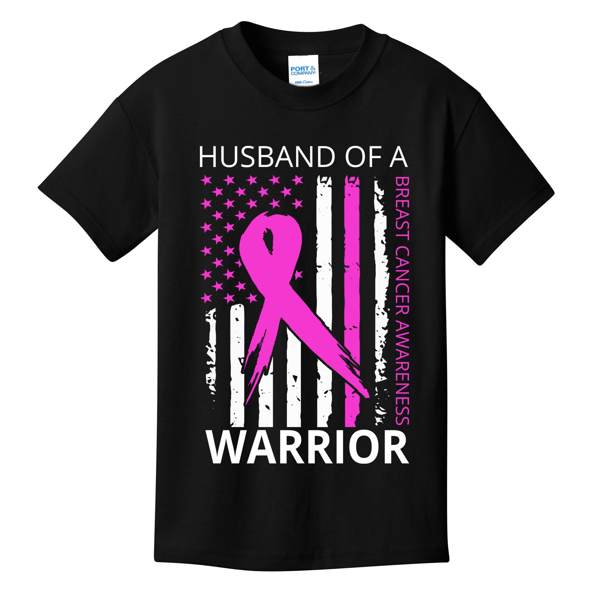 Husband Of A Warrior Breast Cancer Awareness Kids T-Shirt