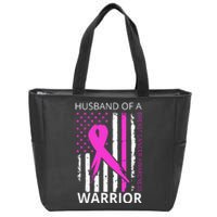 Husband Of A Warrior Breast Cancer Awareness Zip Tote Bag