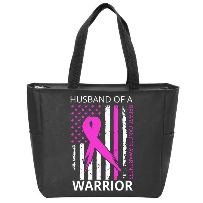 Husband Of A Warrior Breast Cancer Awareness Zip Tote Bag